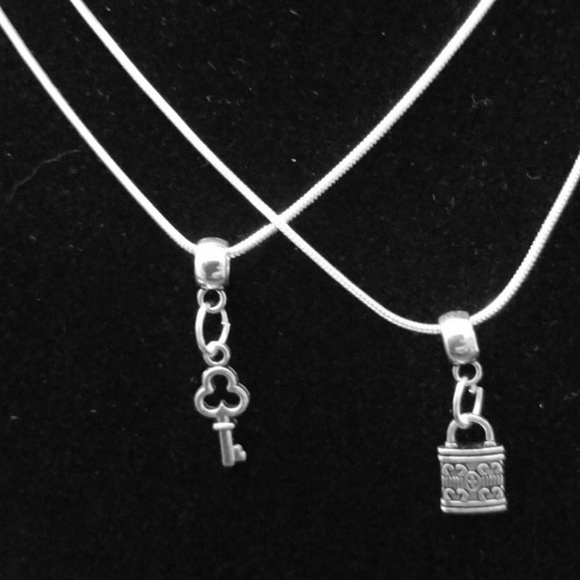 Luxury Brand Jewelry - Couples Lock & Key Set .925 Sterling Silver Chains